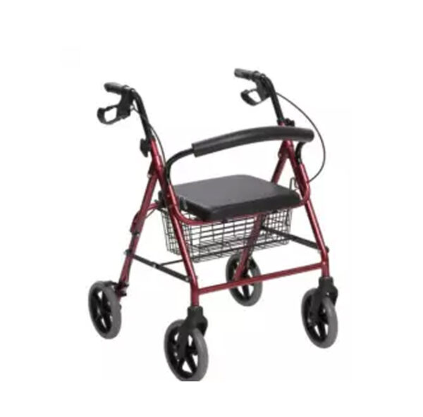 Aluminum Rollator with Seat and Basket
