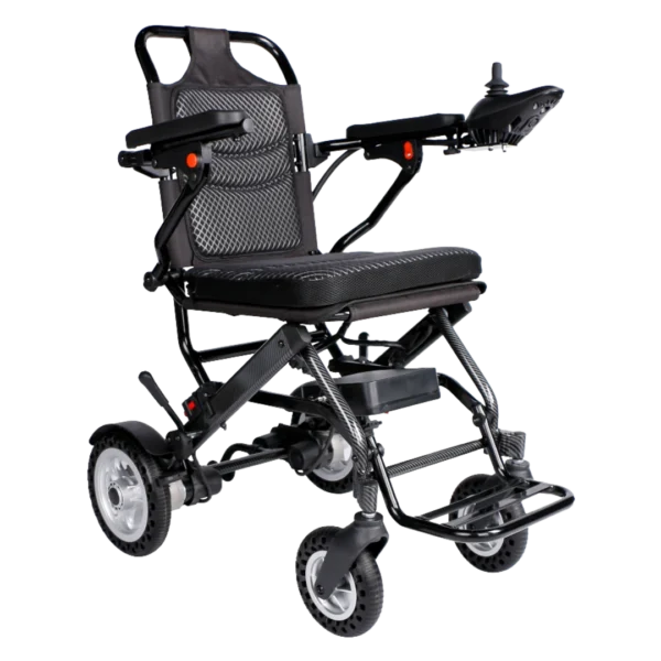 Portable electric light-weight power wheelchair.