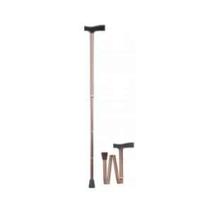 Folding Walking Stick, Bronze