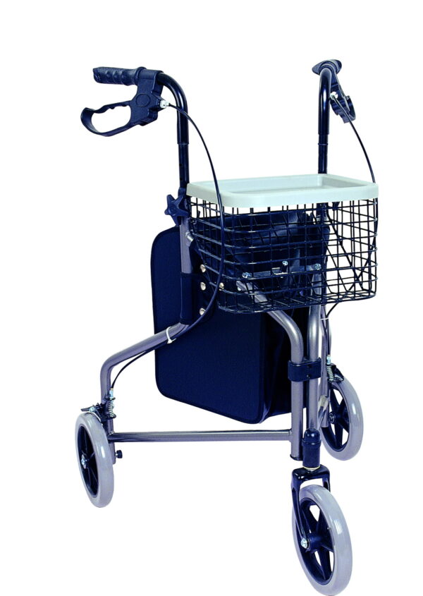 Lightweight Tri-wheel Rollator with Basket