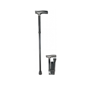 Folding Walking Stick, Black